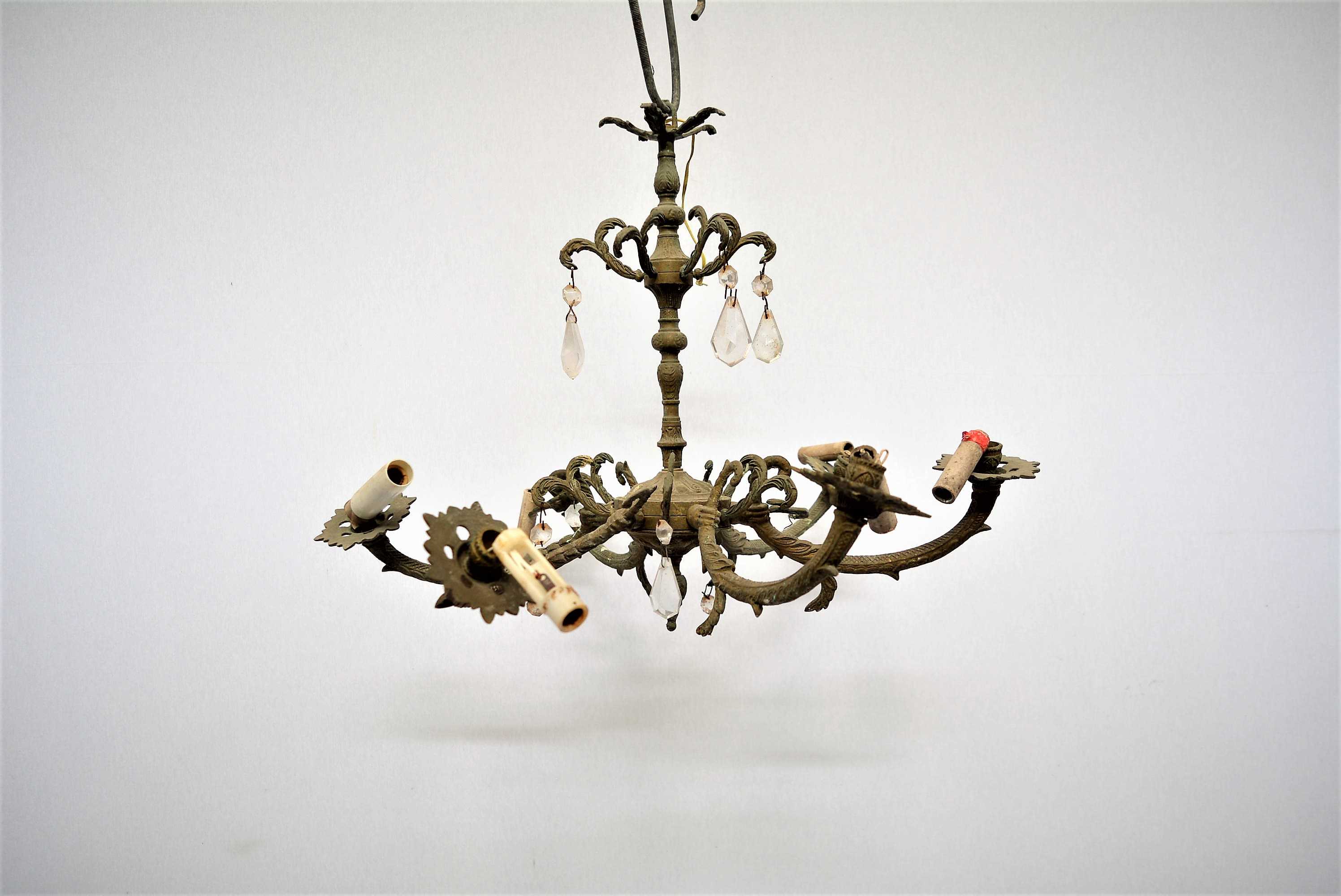 LAMPARA DE ARA�A SEIS BRAZOS