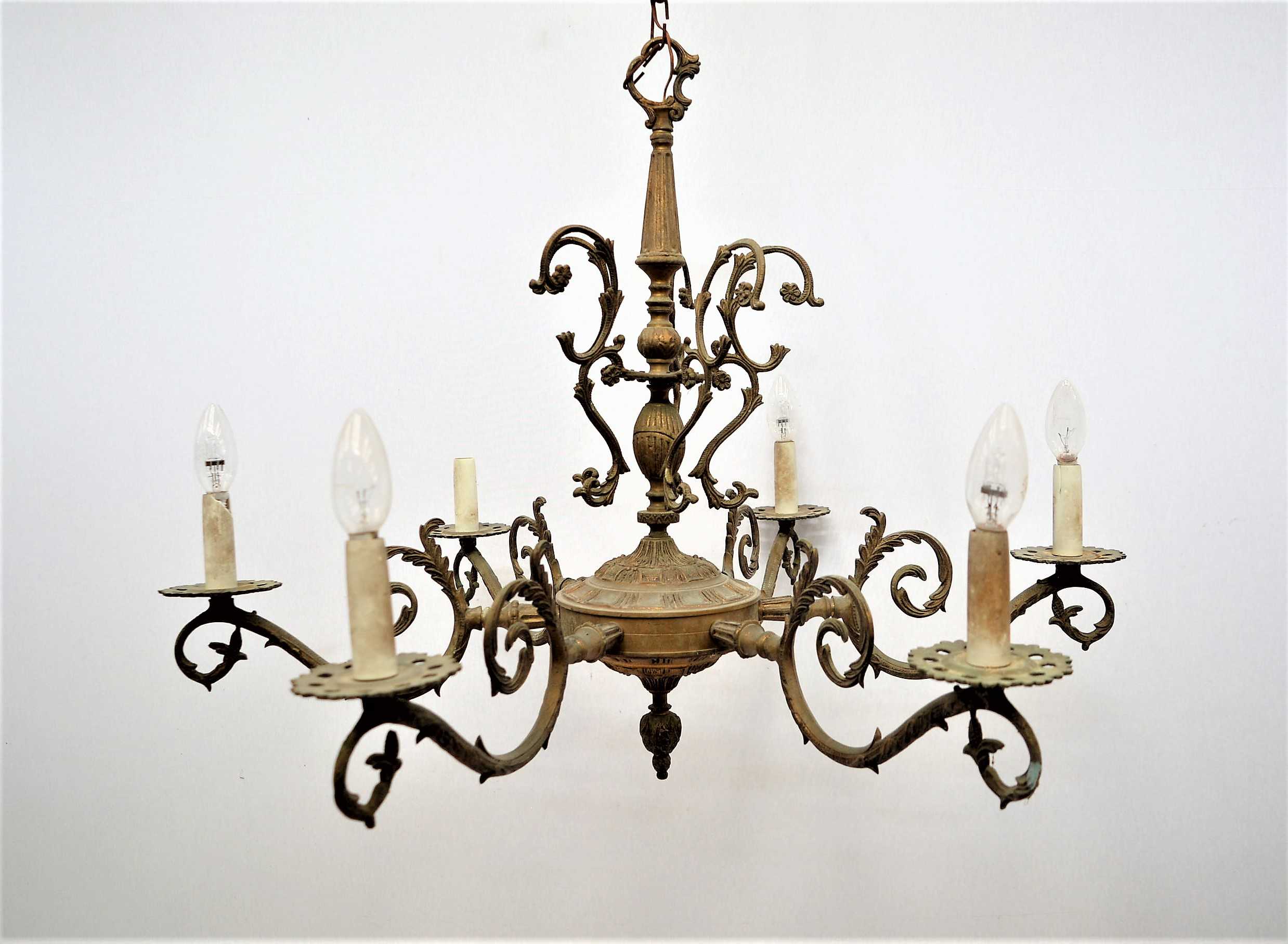 LAMPARA DE ARA�A SEIS BRAZOS